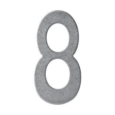 Huisnummer 8 150mm RVS Getrommeld