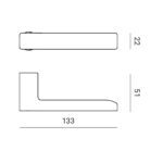 NUDA Deurkruk Baar Satijn Chroom op minimalistisch rozet
