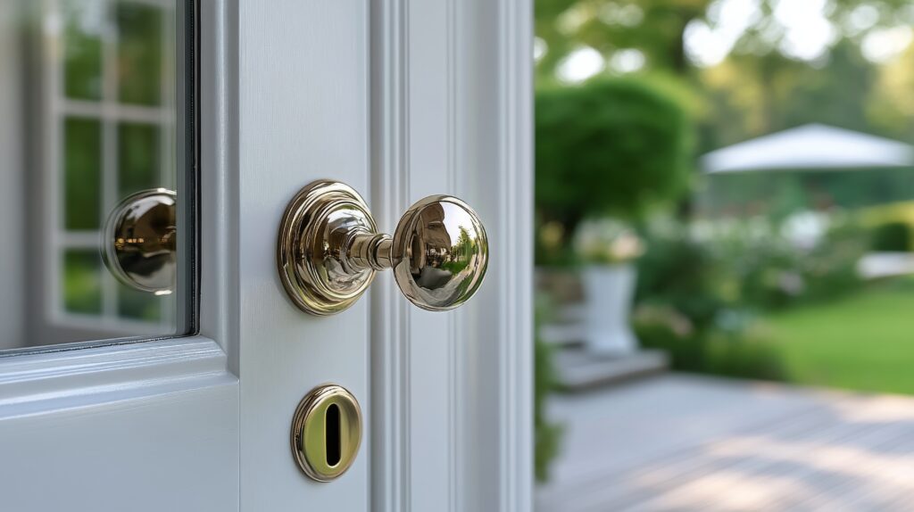 Messing deurbeslag beschermen