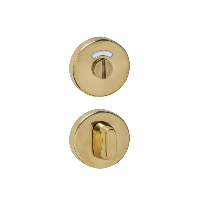 Rozet Toilet- en Badkamersluiting Rond PVD Messingkleur