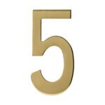 Intersteel Huisnummer 5 150mm PVD Messingkleur