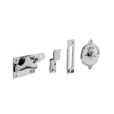 Intersteel WC-overslag met Tekst Vrij / Bezet Chroom