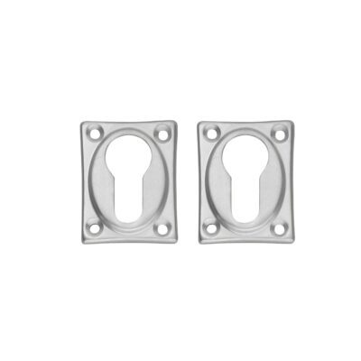 Rozet profielcilindergat Rechthoekig Verlengd Chroom Mat