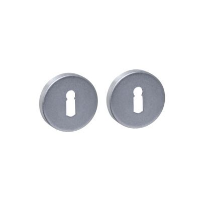 Intersteel Rozet Sleutelgat Rond Verdekt RVS Getrommeld