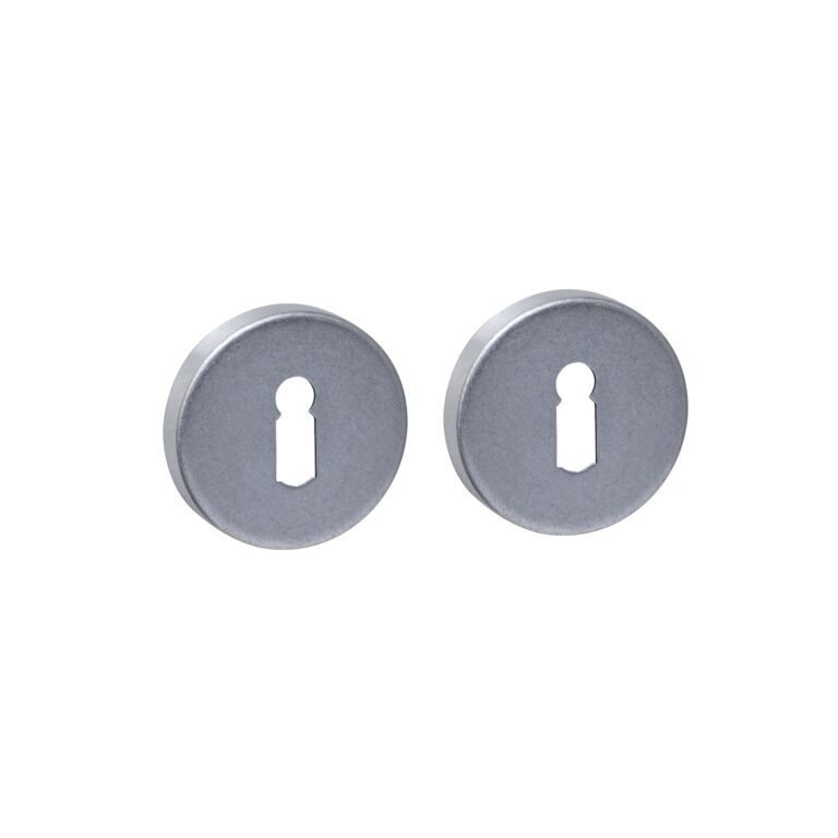 Intersteel Rozet Sleutelgat Rond Verdekt RVS Getrommeld
