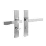 Intersteel Deurkruk Vierkant op Schild Toilet WC 63/8MM RVS