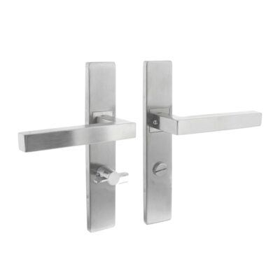 Intersteel Deurkruk Vierkant op Schild Toilet WC 63/8MM RVS