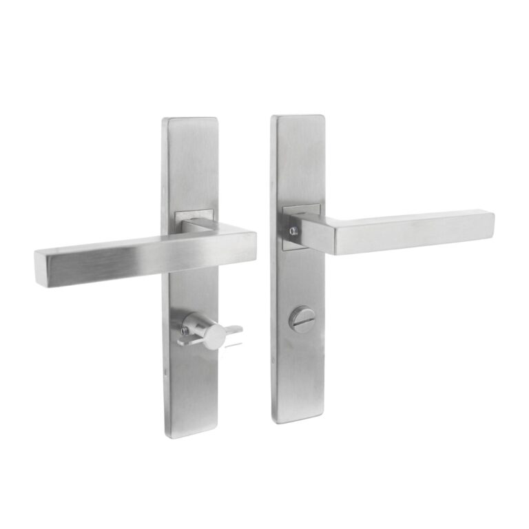 Intersteel Deurkruk Vierkant op Schild Toilet WC 63/8MM RVS