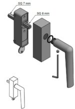 Formani PBI100-DKLOCK draaikiepgarnituur afsluitbaar PVD mat zwart linksdraaiend