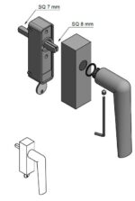 Formani PBI102-DKLOCK draaikiepgarnituur afsluitbaar PVD licht brons linksdraaiend