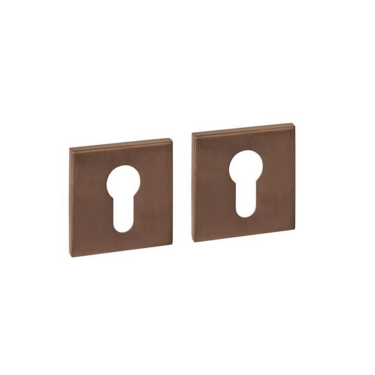 Intersteel Q Cilinderrozetten Verdekt 53x53x6mm PVD Brons