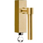 Formani PBL15-DKLOCK draaikiepgarnituur afsluitbaar PVD mat goud rechts/ linksdraaiend