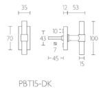 Formani PBT15-DK dradraaikiepgarnituur niet afsluitbaar wit rechts/links draaiend