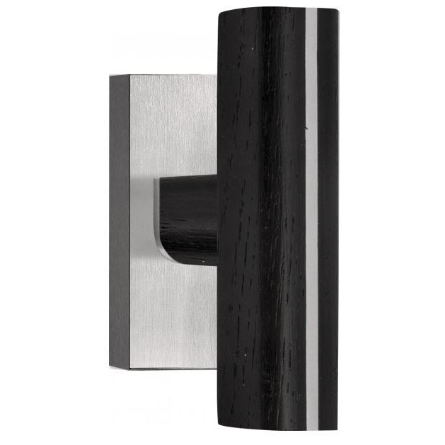 Formani PBT22-DK draaikiepgarnituur niet afsluitbaar mat roestvast staal/ eikenhout zwart rechts/links draaiend)