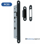 Mauer | Magneet | Smaldeurslot| Cilinder PC55 Dag en Nachtslot | 4445 | Met Zwarte Voorplaat