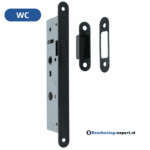 Mauer | Smal Magneet | Smaldeurslot| Bad/WC Slot | 4445 | Met Zwarte Voorplaat