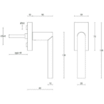 Formani PBA100-DK draaikiepgarnituur niet afsluitbaar PVD mat zwart linksdraaiend
