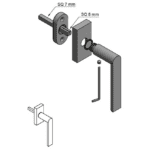 Formani PBA100-DK draaikiepgarnituur niet afsluitbaar PVD mat zwart linksdraaiend
