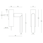 Formani PBA100-DKLOCK draaikiepgarnituur afsluitbaar mat roestvast staal linksdraaiend