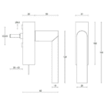 Formani PBA101-DKLOCK draaikiepgarnituur afsluitbaar PVD mat zwart rechtdraaiend