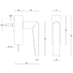 Formani PBI101-DKLOCK draaikiepgarnituur afsluitbaar mat roestvast staal rechtsdraaiend