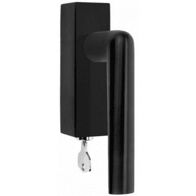 Formani PBI101-DKLOCK draaikiepgarnituur afsluitbaar PVD mat zwart rechtdraaiend