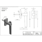 Formani BB100-DK draaikiepgarnituur niet afsluitbaar mat zwart rechts/links draaiend
