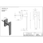 Formani BB101-DK draaikiepgarnituur niet afsluitbaar mat zwart rechtsdraaiend