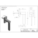 Formani BB102-DK draaikiepgarnituur niet afsluitbaar mat zwart rechtsdraaiend