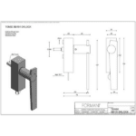 Formani BB101-DKLOCK draaikiepgarnituur afsluitbaar mat roestvast staal linksdraaiend