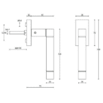 Formani JB100-DK draaikiepgarnituur niet afsluitbaar mat zwart rechts/links draaiend