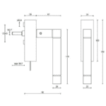 Formani JB100-DKLOCK draaikiepgarnituur afsluitbaar mat zwart rechts/links draaiend