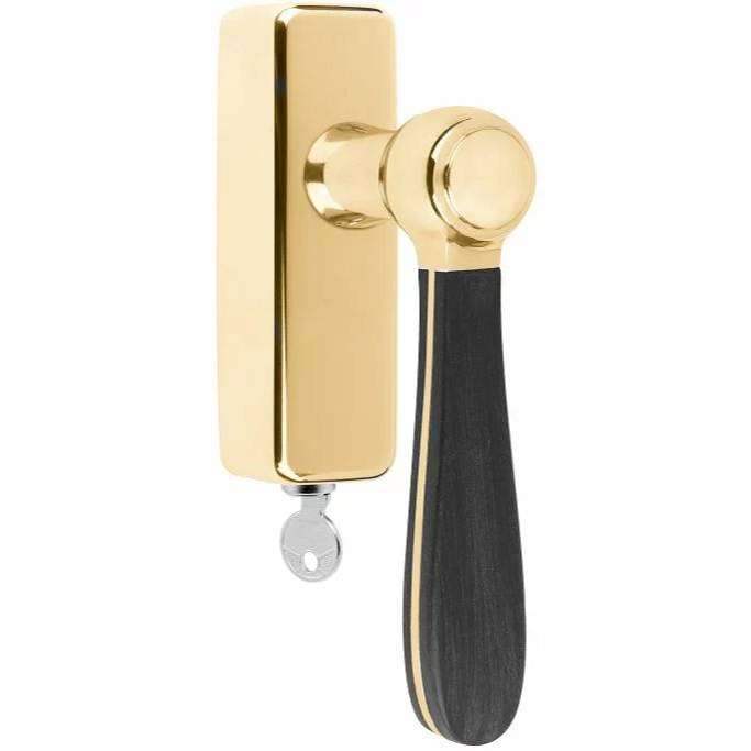 Formani LZ100-DKLOCK-O draaikiepgarnituur afsluitbaar messing ongelakt/ mat zwart rechts/linksdraaiend