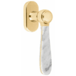 Formani LZ100MA-DK-O draaikiepgarnituur niet afsluitbaar messing ongelakt/ carrara marmer rechts/ linksdraaiend