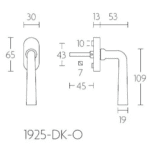 Formani 1925-DK-O draaikiepgarnituur niet afsluitbaar glans nikkel linksdraaiend