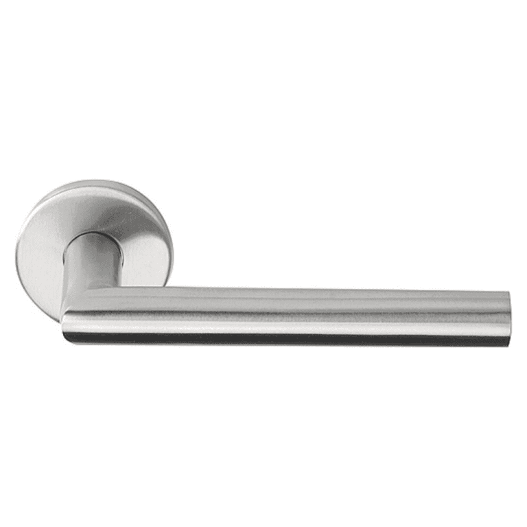 Deurkruk Cornisa | ronde rozet | EN1906 klasse 3 | mat roestvast staal