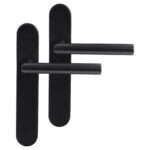 Differnz | Amsterdam deurkruk | ovaal schild | blind | zwart