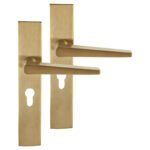 Differnz | Rotterdam deurkruk | vierkant schild | cilinder 55 mm | goud