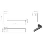 Differnz | Tilburg deurkruk | vierkant schild | sleutel 56 mm | mat chroom