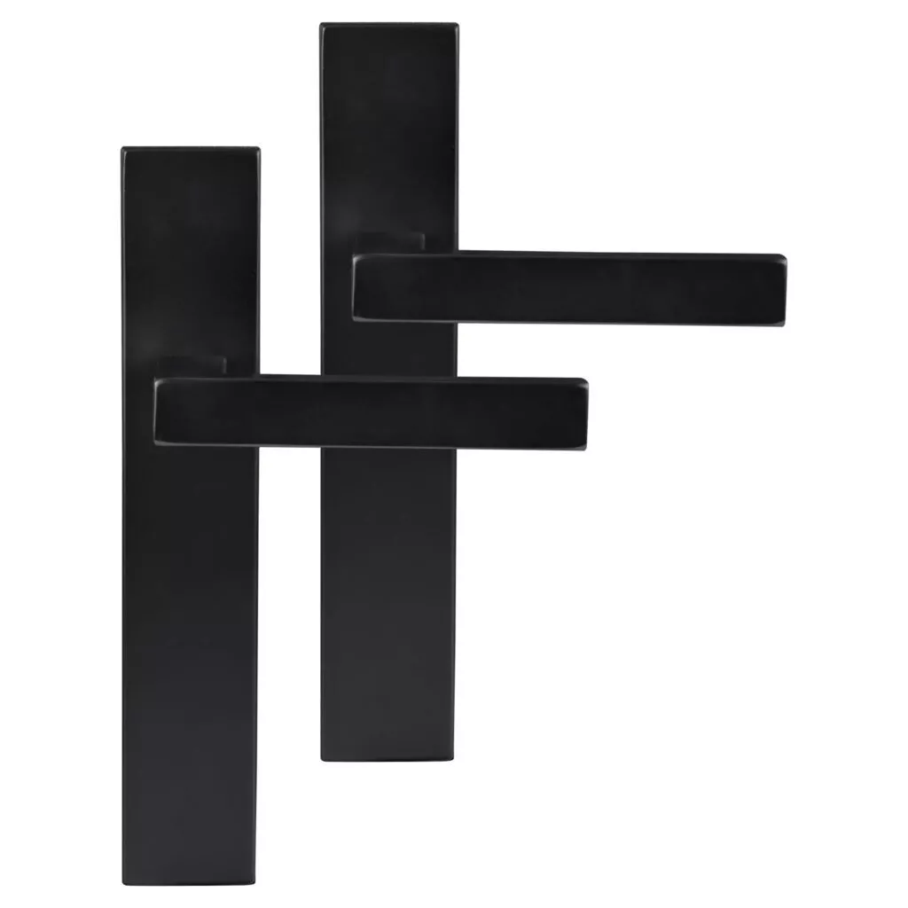 Differnz | Tilburg deurkruk | vierkant schild | blind | zwart