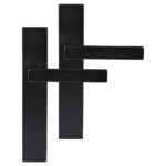 Differnz | Tilburg deurkruk | vierkant schild | blind | zwart