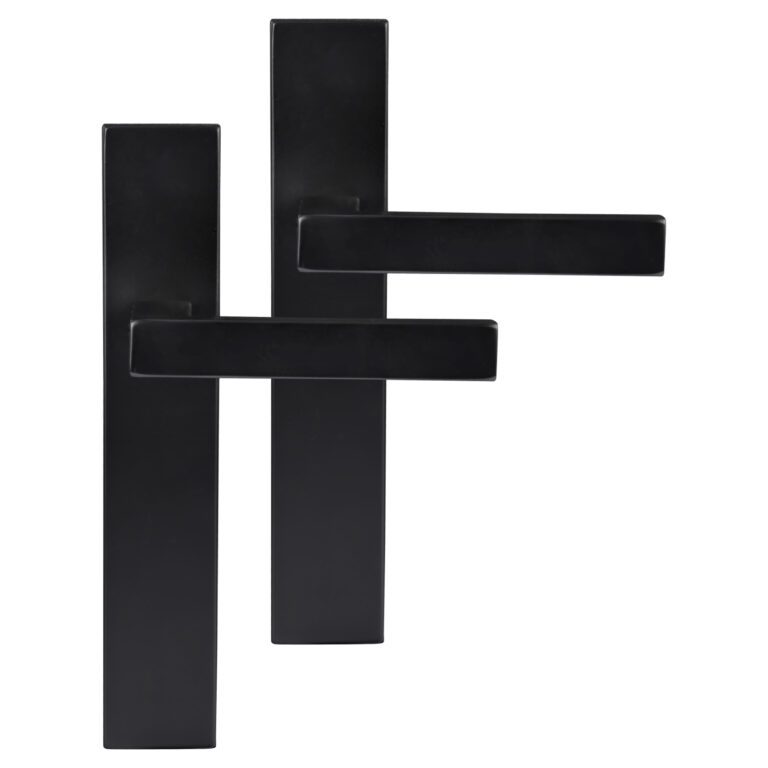 Differnz | Tilburg deurkruk | vierkant schild | blind | zwart