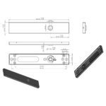 Differnz | Tilburg deurkruk | vierkant schild | blind | zwart