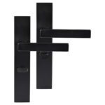 Differnz | Tilburg deurkruk | vierkant schild | WC 63 mm | zwart