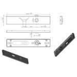 Differnz | Tilburg deurkruk | vierkant schild | sleutel 56 mm | gun metal