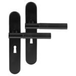 Differnz | Utrecht deurkruk | ovaal schild | sleutel 56 mm | zwart