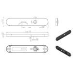 Differnz | Utrecht deurkruk | ovaal schild | sleutel 56 mm | zwart