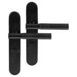 Differnz | Utrecht deurkruk | ovaal schild | WC 63 mm | zwart