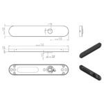 Differnz | Utrecht deurkruk | ovaal schild | blind | goud