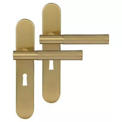 Differnz | Utrecht deurkruk | ovaal schild | sleutel 56 mm | goud